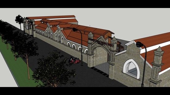 Proposed exterior view of Shivaji Market (ILLUSTRATION BY NASADEEYA ARCHITECTURE AND CONSERVATION)