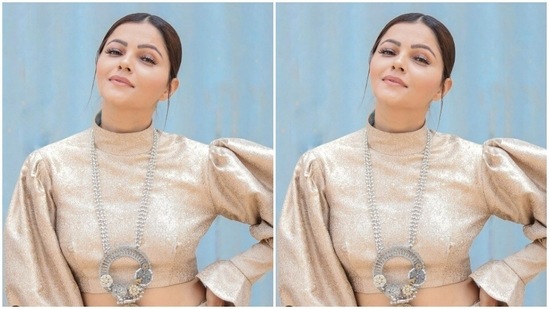Rubina played muse to the fashion designer house GG and picked a co-ord set for the pictures.(Instagram/@rubinadilaik)