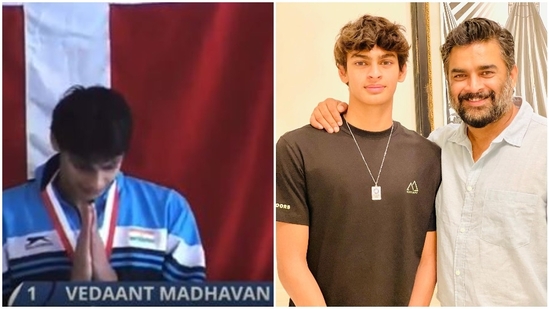 R Madhavan has reacted after his son Vedaant Madhavan won the gold medal.