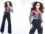 Kangana Ranaut has been donning some stunning outfits to the show Lock Upp. She is also making sure to give her fans a glimpse of all her looks by posting them on her Instagram handle. In her most recent photo, the actor can be seen wearing a vibrant embellished jumpsuit.(Instagram/@kanganaranaut)