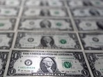 US dollar banknotes are displayed in this illustration taken.&nbsp;
