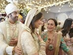 Soni Razdan with Alia Bhatt and Ranbir Kapoor at their wedding.