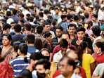 Visitors are seen not wearing face masks at Sarojini Nagar Market, in New Delhi, India, on Sunday, April 17, 2022. (Photo by Sanjeev Verma/Hindustan Times) Visitors are seen not wearing face masks at Sarojini Nagar Market, in New Delhi, India, on Sunday, April 17, 2022. (Photo by Sanjeev Verma/Hindustan Times)