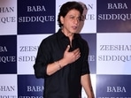 Shah Rukh Khan at Baba Siddique's iftar bash on Sunday. (Varinder Chawla)