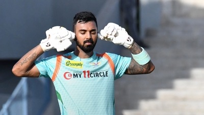 Rahul became the second player to score a century in IPL 2022 against Mumbai Indians. (PTI) Rahul became the second player to score a century in IPL 2022 against Mumbai Indians. (PTI)