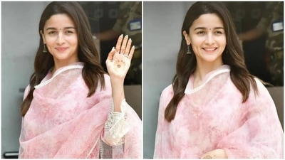 Actor Alia Bhatt married Ranbir Kapoor last week in the presence of close friends and family members. Days after tying the knot, the Brahmastra actor is now ready to resume work. On Tuesday, the paparazzi clicked Alia arriving outside Mumbai's Kalina airport. She chose an elegant and dreamy summer-ready look for catching a flight out of Mumbai and nailed the new-bride look. (Instagram/@aliabhatt_heartbeat) Actor Alia Bhatt married Ranbir Kapoor last week in the presence of close friends and family members. Days after tying the knot, the Brahmastra actor is now ready to resume work. On Tuesday, the paparazzi clicked Alia arriving outside Mumbai's Kalina airport. She chose an elegant and dreamy summer-ready look for catching a flight out of Mumbai and nailed the new-bride look. (Instagram/@aliabhatt_heartbeat)