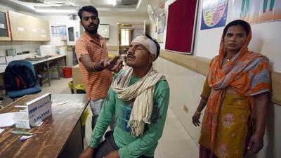 According to data from the health department, the 107 cases reported in the district on Tuesday included 33 children. (Sunil Ghosh/HT Photo) According to data from the health department, the 107 cases reported in the district on Tuesday included 33 children. (Sunil Ghosh/HT Photo)