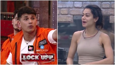 Payal Rohatgi and Prince Narula fight on Lock Upp. Payal Rohatgi and Prince Narula fight on Lock Upp.