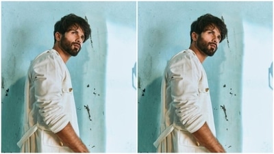 Styled by fashion stylist Anisha Jain, Shahid posed in a messy hairdo and a trimmed bearded look. (Instagram/@shahidkapoor)
