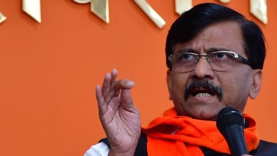 Sanjay Raut linked the riots in Delhi to the upcoming civic polls=. (HT photo)