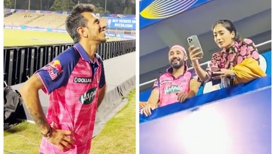 Yuzvendra Chahal with wife Dhanashree