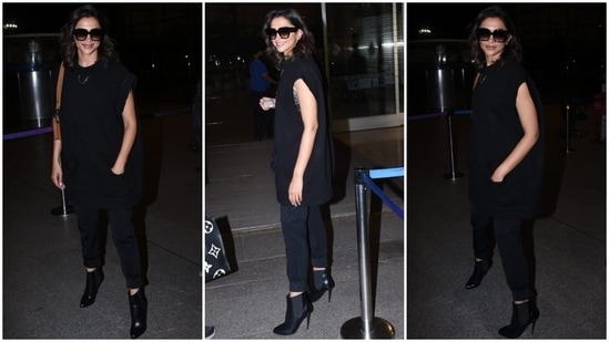 Deepika Padukone Serves Stunning All-Black Exit Airport Look As