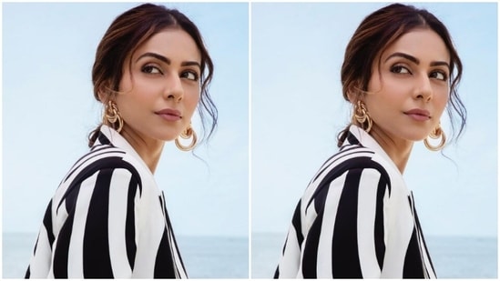 Rakul Preet played muse to the fashion designer house Cilvr and picked a stunning ensemble for the pictures.(Instagram/@rakulpreet)