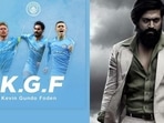 Football team Manchester City had a cheeky tribute to Kannada film KGF: Chapter 2 on social media. Football team Manchester City had a cheeky tribute to Kannada film KGF: Chapter 2 on social media.
