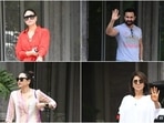 Kareena Kapoor, Saif Ali Khan, Karisma Kapoor, and Neetu Kapoor arrive at Randhir Kapoor's house for Babita's birthday.