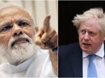 Prime Minister Narendra Modi and his British counterpart, Boris Johnson. Prime Minister Narendra Modi and his British counterpart, Boris Johnson.
