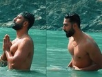 Vicky Kaushal took a dip in river Ganga in Rishikesh. Vicky Kaushal took a dip in river Ganga in Rishikesh. 