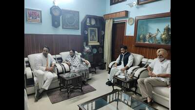 RLD chief Jayant Chaudhary at Azam Khan’s house in Rampur . (Sourced) RLD chief Jayant Chaudhary at Azam Khan’s house in Rampur . (Sourced)