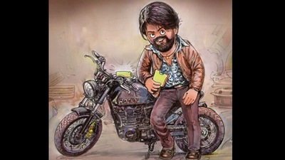 Yash's Rocky from KGF: Chapter 2 in the Amul doodle on Instagram. (Instagram/@amul_india) Yash's Rocky from KGF: Chapter 2 in the Amul doodle on Instagram. (Instagram/@amul_india)