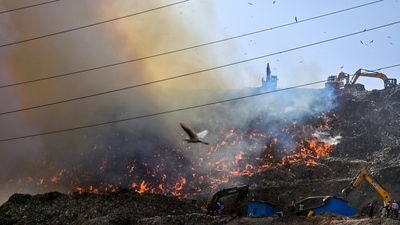 This is the third fire that broke out at the site since March 28. (PTI file) This is the third fire that broke out at the site since March 28. (PTI file)