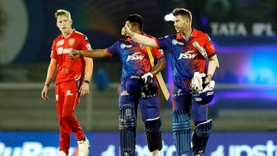 Delhi Capitals chased the target down in just 10.3 overs (PTI) Delhi Capitals chased the target down in just 10.3 overs (PTI)