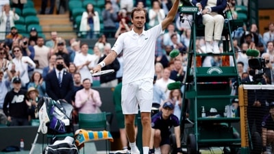 World No.2 Medvedev are among players who won't be able to play at Wimbledon.&nbsp; (Reuters)
