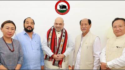 Legislators from Nagaland, led by chief minister Neiphiu Rio, met Prime Minister Narendra Modi and union home minister Amit Shah in Delhi recently. (ANI Photo/ @ Neiphiu Rio Twitter) Legislators from Nagaland, led by chief minister Neiphiu Rio, met Prime Minister Narendra Modi and union home minister Amit Shah in Delhi recently. (ANI Photo/ @ Neiphiu Rio Twitter)