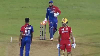 Pant nonchalantly walked up to the stumps and whipped off the bails Pant nonchalantly walked up to the stumps and whipped off the bails