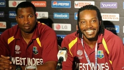 File photo of Kieron Pollard and Chris Gayle