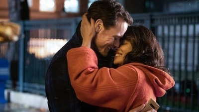 Sam Heughan and Priyanka Chopra in a still from It’s All Coming Back to Me. Sam Heughan and Priyanka Chopra in a still from It’s All Coming Back to Me.