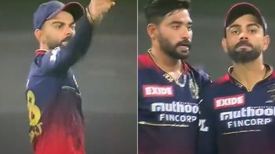Virat Kohli serves as RCB's acting captain for 1.1 overs. (Twitter) Virat Kohli serves as RCB's acting captain for 1.1 overs. (Twitter)