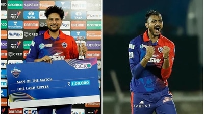 Kuldeep returned figures of 2/24 in his four overs while Axar took two wickets for 10 runs in as many. (BCCI) Kuldeep returned figures of 2/24 in his four overs while Axar took two wickets for 10 runs in as many. (BCCI)