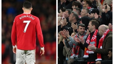 Ronaldo gets support from United, Liverpool fans at Anfield Ronaldo gets support from United, Liverpool fans at Anfield