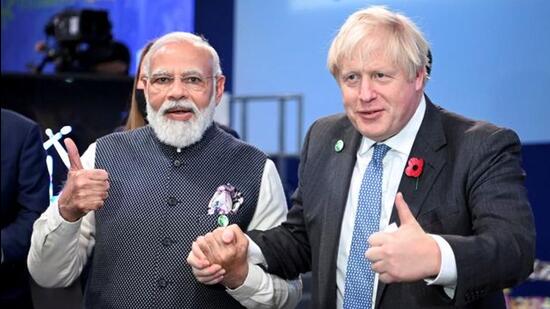 British Prime Minister Boris Johnson is scheduled to hold talks with PM Narendra Modi on Friday after he wraps up the Gujarat leg of his visit (REUTERS File Photo)