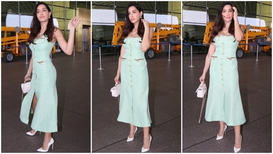 Nora Fatehi looks elegant and chic in figure-hugging mint green dress worth  Rs. 32,924 and Chanel bag worth Rs. 2 lakh 32924 : Bollywood News -  Bollywood Hungama