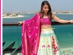 Soha Ali Khan gives ethnic a poetic twist in <span class='webrupee'>₹</span>1 lakh sensuous Banarasi lehenga (Instagram/sakpataudi) Soha Ali Khan gives ethnic a poetic twist in <span class='webrupee'>₹</span>1 lakh sensuous Banarasi lehenga (Instagram/sakpataudi)