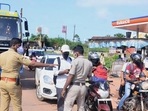 Around 40 taxis were stopped at the Mollem checkpost in Goa since last Thursday (Representational Image | PTI) Around 40 taxis were stopped at the Mollem checkpost in Goa since last Thursday (Representational Image | PTI)