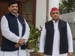 Shivpal Singh Yadav, Akhilesh Yadav. (HT file photo) Shivpal Singh Yadav, Akhilesh Yadav. (HT file photo)
