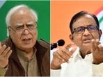Congress leaders Kapil Sibal and P Chidambaram.(PTI, ANI) Congress leaders Kapil Sibal and P Chidambaram.(PTI, ANI)