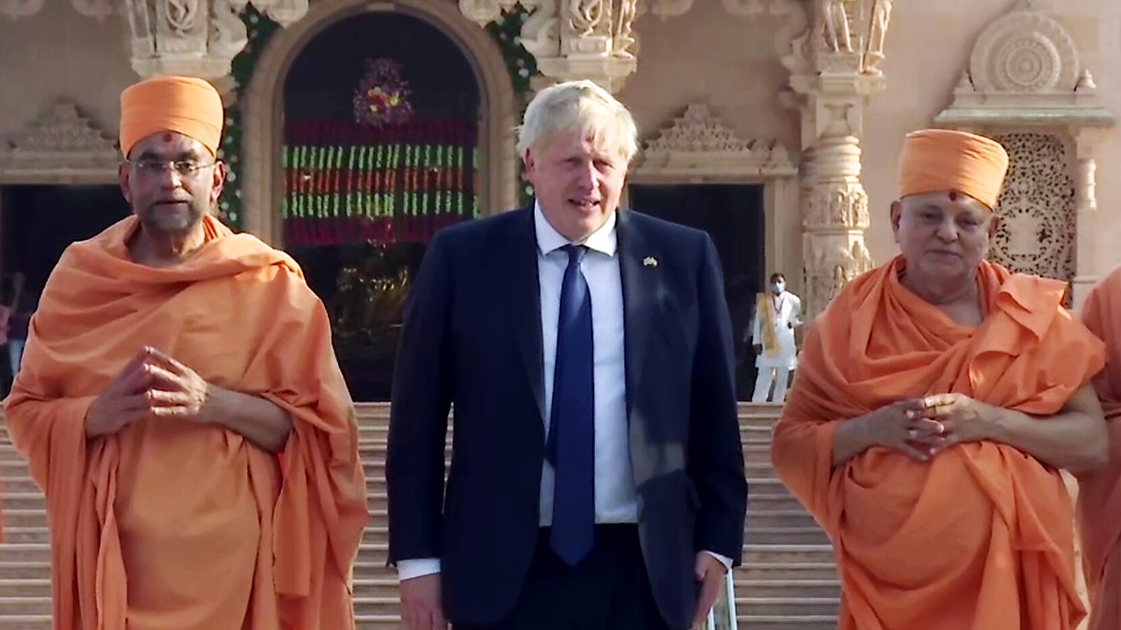 Daily brief: UK PM Boris Johnson visits Akshardham temple in Gandhinagar