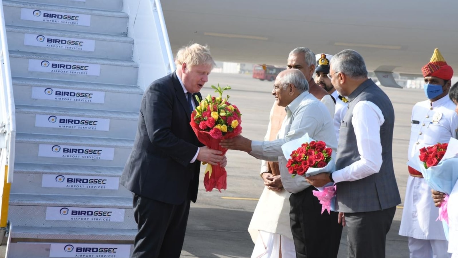 British PM Boris Johnson arrives in India, gets grand welcome in Ahmedabad