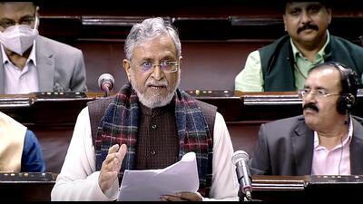 Former Bihar deputy chief minister Sushil Kumar Modi said higher devolutions to the state in the last financial year beyond the estimated target was a reflection of the improvement in economy of the country. (ANI) Former Bihar deputy chief minister Sushil Kumar Modi said higher devolutions to the state in the last financial year beyond the estimated target was a reflection of the improvement in economy of the country. (ANI)