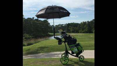 The mechanic began working on fixing the umbrella. Obviously, he mistook the golf trolley for a pram. (Representational photo) The mechanic began working on fixing the umbrella. Obviously, he mistook the golf trolley for a pram. (Representational photo)