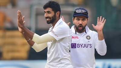 India's Jasprit Bumrah with skipper Rohit Sharma (PTI) India's Jasprit Bumrah with skipper Rohit Sharma (PTI)