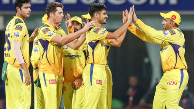 Mukesh Choudhary of the Chennai Superkings celebrates the wicket of Rohit Sharma captain of Mumbai Indians during match 33 of Indian Premier League 2022 (PTI) Mukesh Choudhary of the Chennai Superkings celebrates the wicket of Rohit Sharma captain of Mumbai Indians during match 33 of Indian Premier League 2022 (PTI)