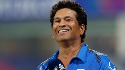 Sachin Tendulkar during the IPL clash between Mumbai Indians and CSK (IPL) Sachin Tendulkar during the IPL clash between Mumbai Indians and CSK (IPL)