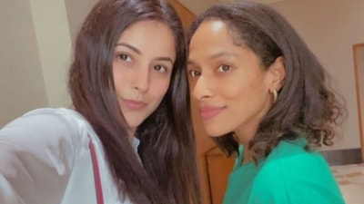 Masaba Gupta posted a picture with actor Shehnaaz Gill. Masaba Gupta posted a picture with actor Shehnaaz Gill.