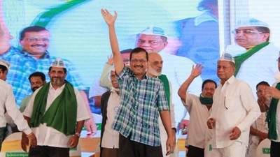 AAP convenor Arvind Kejriwal in Bengaluru today (Twitter/@AamAadmiParty) AAP convenor Arvind Kejriwal in Bengaluru today (Twitter/@AamAadmiParty)