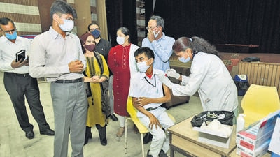 Corbevax is currently being administered to children aged 12 and above under the national Covid immunisation programme. (Photo by Sunil Ghosh / Hindustan Times) Corbevax is currently being administered to children aged 12 and above under the national Covid immunisation programme. (Photo by Sunil Ghosh / Hindustan Times)
