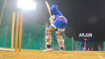 Arjun Tendulkar bowled a brilliant yorker to Ishan Kishan